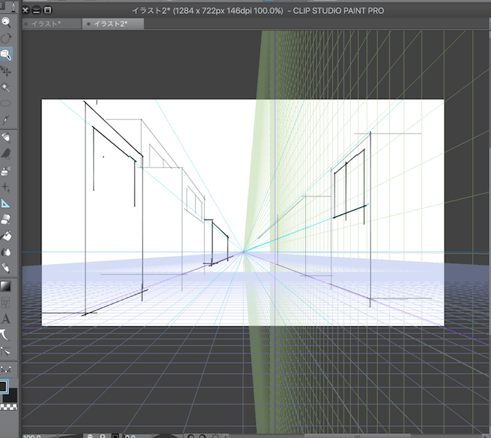 クリスタのパース定規で遠近法の透視図を描くには の巻 Reach Rh Com