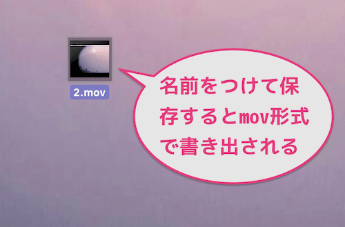 07_名前をつけて保存するとmov形式で書き出される